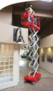 scissor lift and leak containment system
